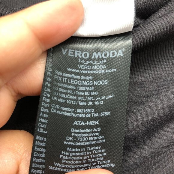 Vero Moda Black F!x It Noos Leggings size M/L - Picture 9 of 16